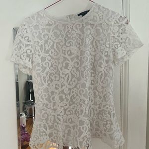 Lace White Blouse